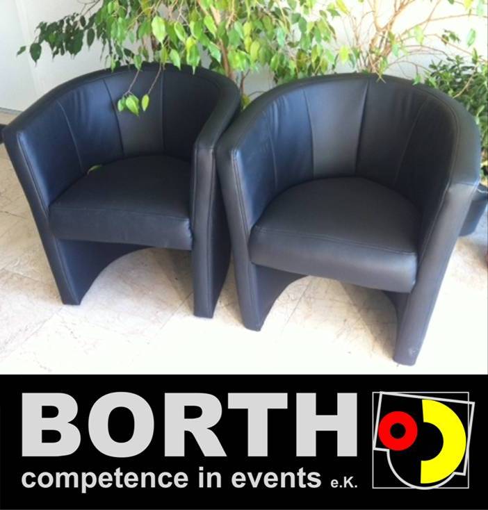 Loungesessel mieten (2er-Set) – chic für Messe, Hochzeit & Event