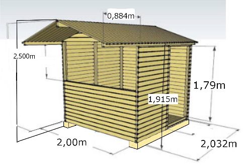 Markthütte / Weihnachtshütte mieten – Verkaufsstand 2 x 2 m für Events – 3