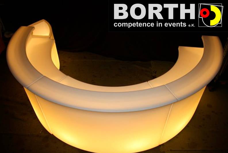 Leuchttheke mieten – beleuchteter Counter aus Acrylglas, 170×110×65 cm – 2