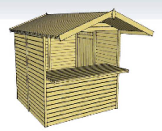 Markthütte / Weihnachtshütte mieten – Verkaufsstand 2 x 2 m für Events – 2
