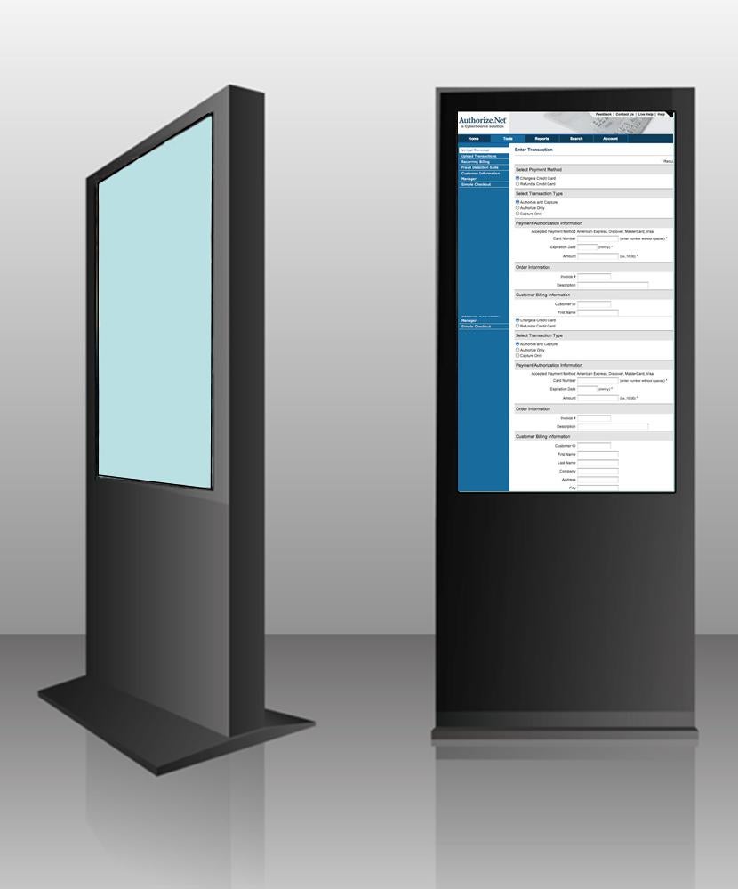 Info-Terminal Touch 55" mieten – Digitale Touch-Stele für Messen leihen