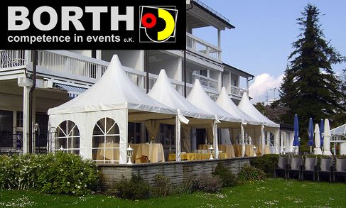 Pagodenzelt 5x5 m mit Spitzdach mieten – elegantes Eventzelt mit abnehmbaren Seitenwänden