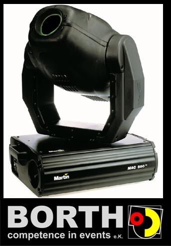 Moving Head Martin MAC 500 mieten – 575 W, 2 Goboräder