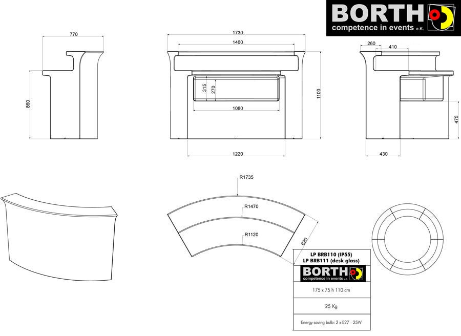 Borth Light Counter mieten – Leuchtthekenelement, Indoor & Outdoor – 2