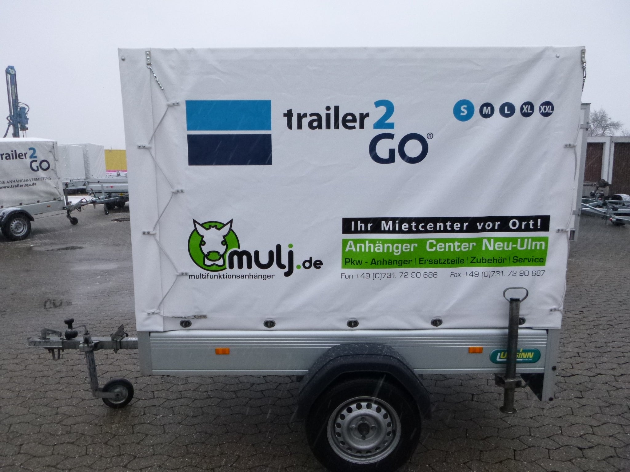 Allzweckanhänger mit Plane mieten – Größe M, 160 cm Hochplane, 750 kg, ohne BE – 2