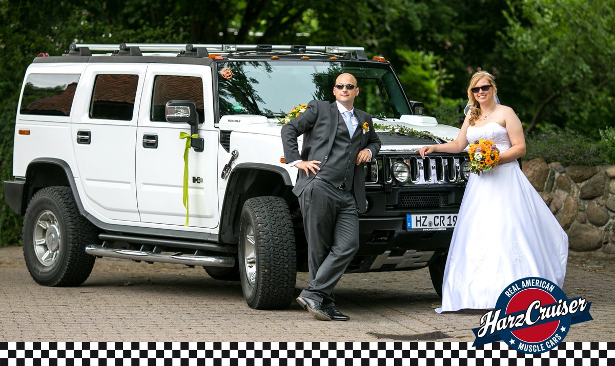 Hummer H2 weiß mieten – V8 Hochzeitsauto, 322 PS, Bj. 2009