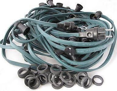 Lichterkette E27 mieten – 20 m, innen & außen, 40 W pro Fassung