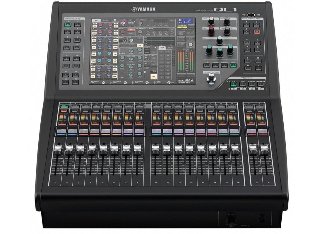 Yamaha QL1 Digitalmischpult mieten – 32 Mono, 8 Stereo, 16+2 Fader