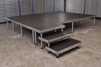Nivtec Einhängetreppe mieten – 3-stufig, höhenverstellbar 20–60 cm, inkl. Geländer