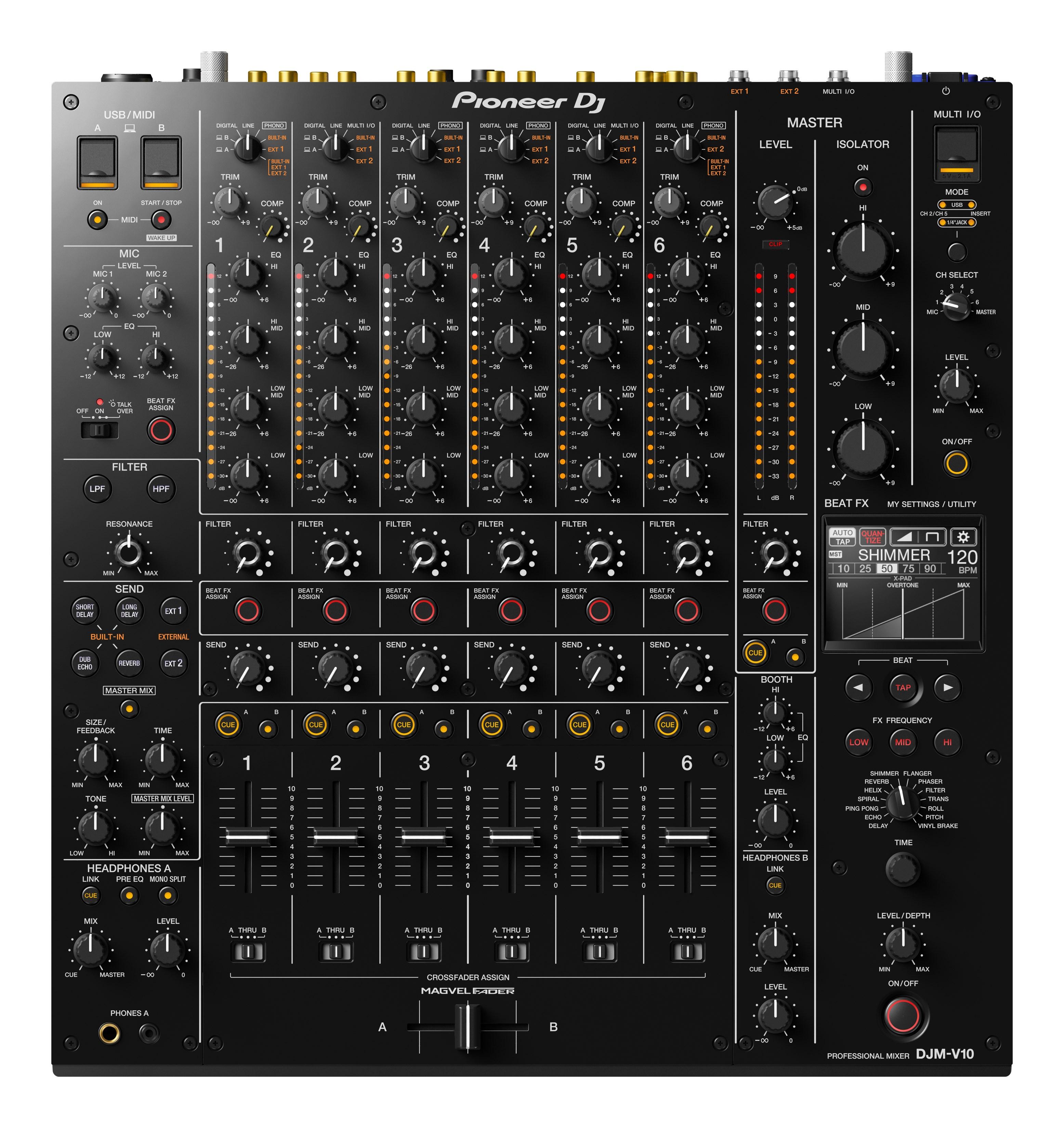 Pioneer DJM-V10-LF mieten – 6-Kanal Profi-DJ-Clubmixer