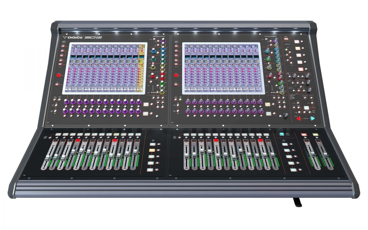 DiGiCo SD12 Digitalmischpult mieten – 96 Kanäle, 24 Fader, Dual MADI – 2