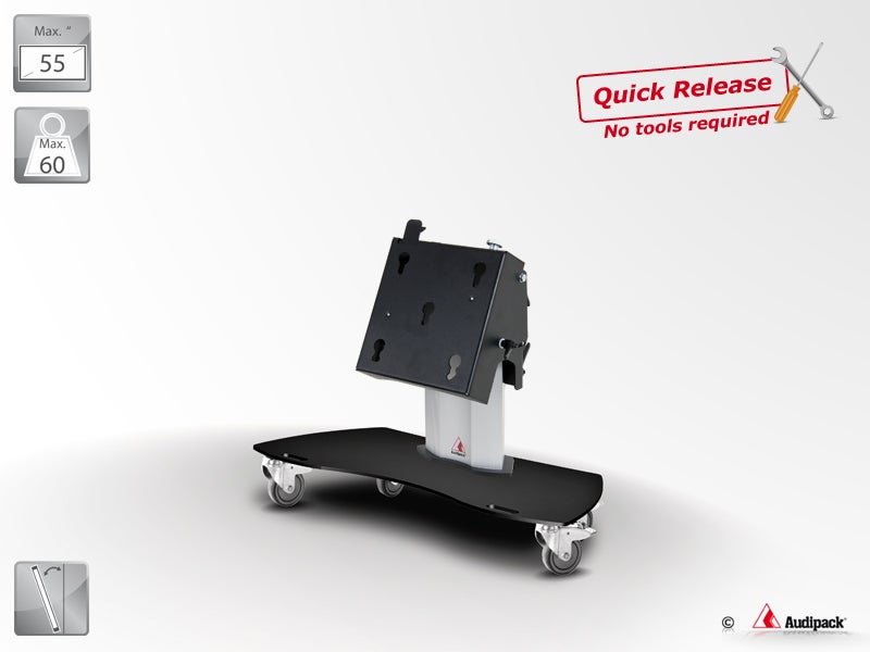Audipack Floor Stand auf Rollen mieten – Bildschirmständer bis 55"