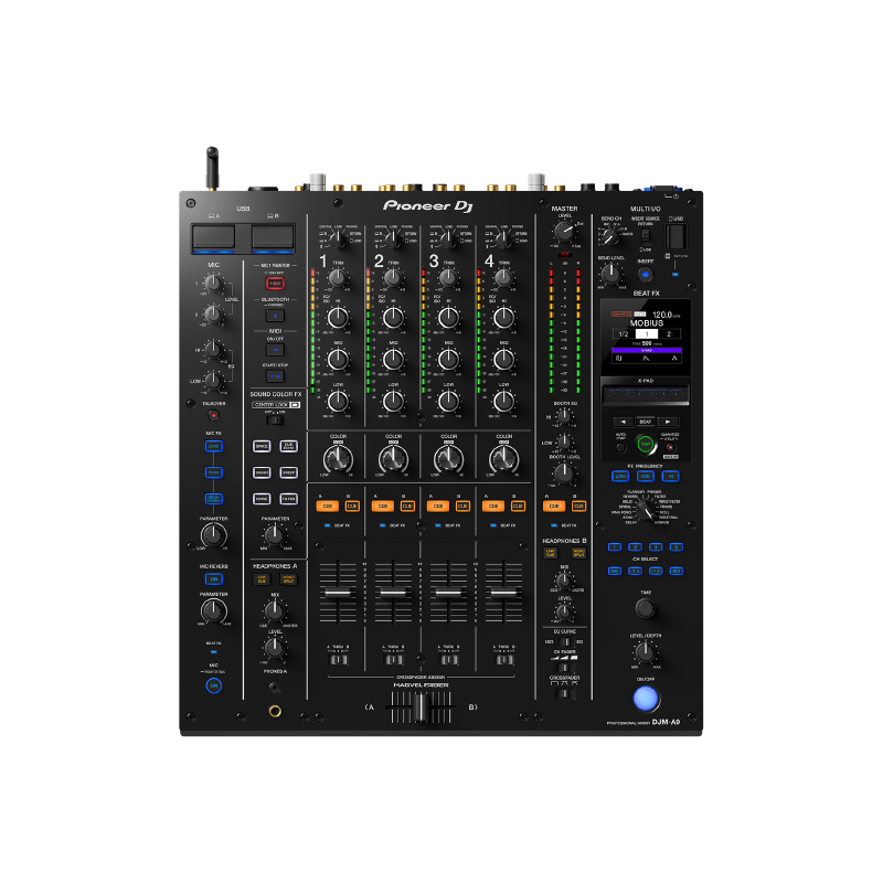 Pioneer DJ DJM-A9 mieten – 4-Kanal Profi-Club-Mixer mit 32-Bit-Wandler