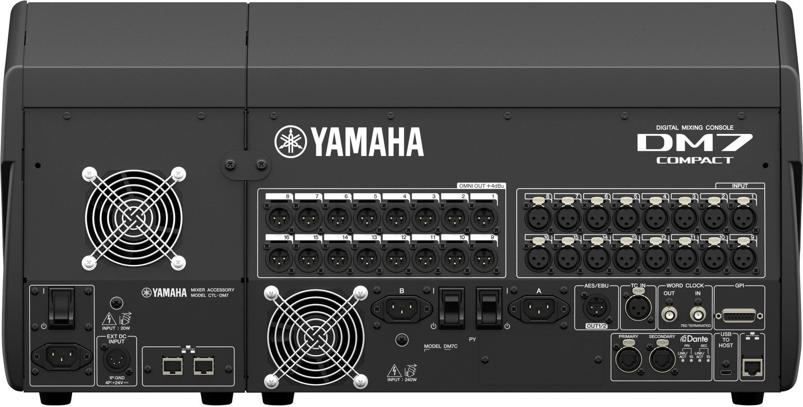 Yamaha DM7 Compact mieten – Dante-Digitalmischpult, 72 Kanäle, 16 Fader – 2