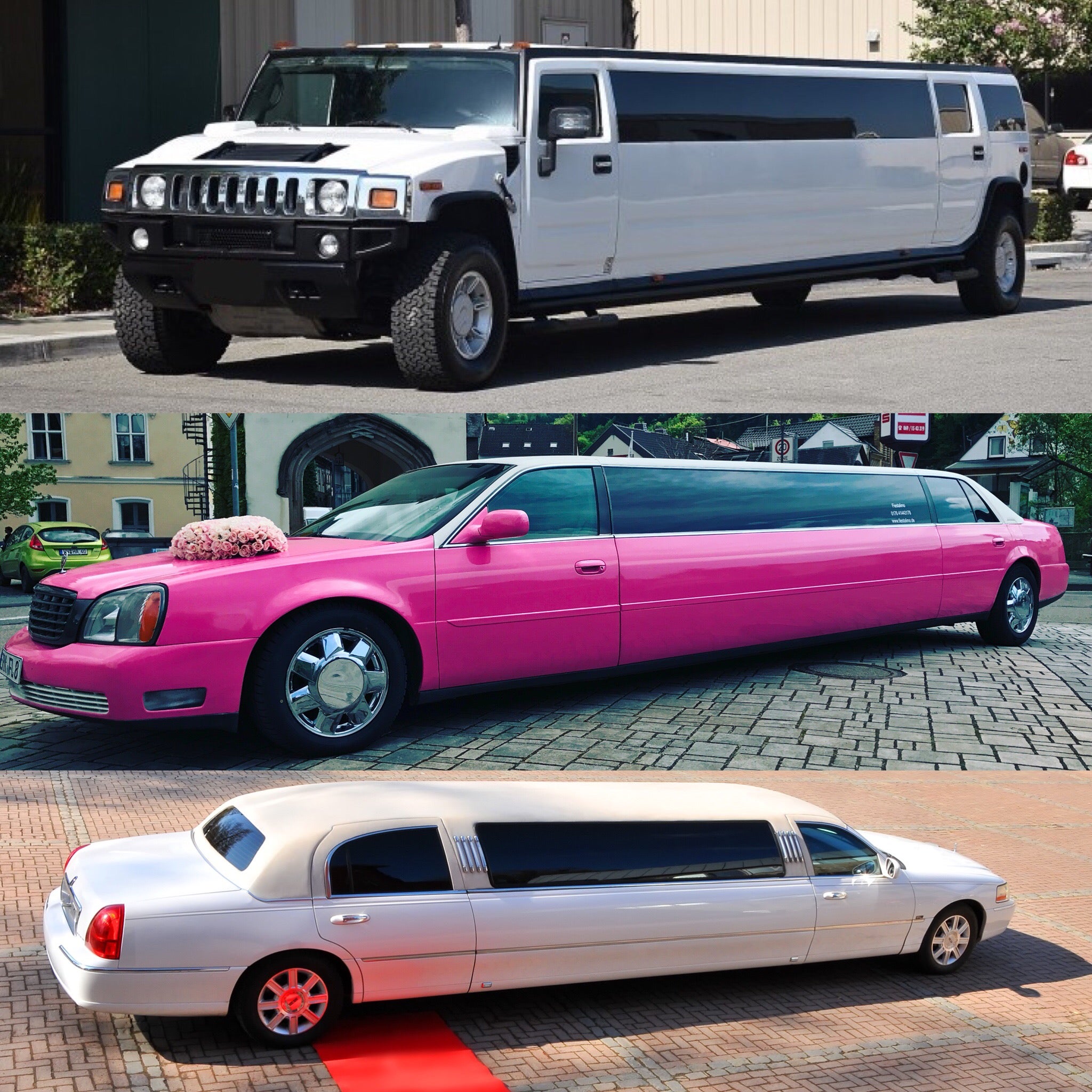 Stretchlimousine mieten – Lincoln Town Car Weiß, Chrysler & Hummer H2 – 4