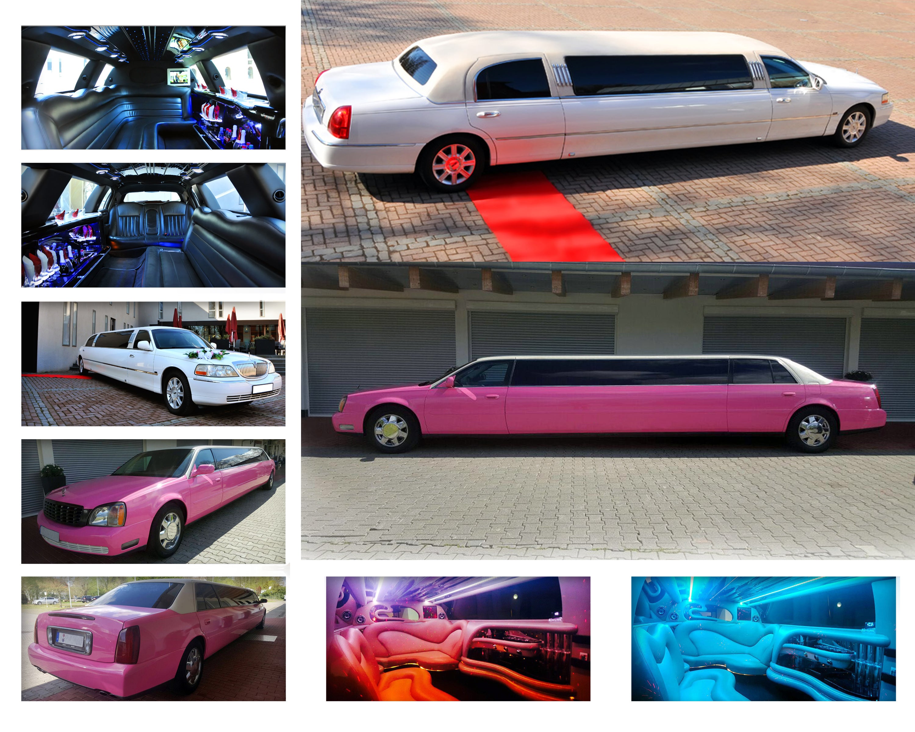 Stretchlimousine & Partybus mieten Köln – Hummer H2, Lincoln Weiß & Pink – 3