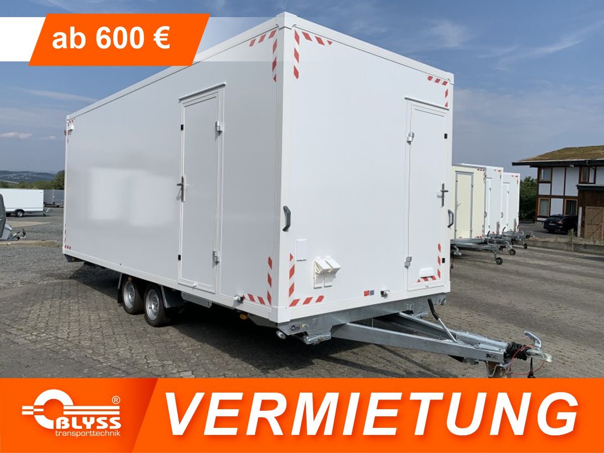 Bürowagen mieten – Bauwagen-Anhänger OFFICE 2760HTL, 2700 kg zGG, 6 m Innenlänge