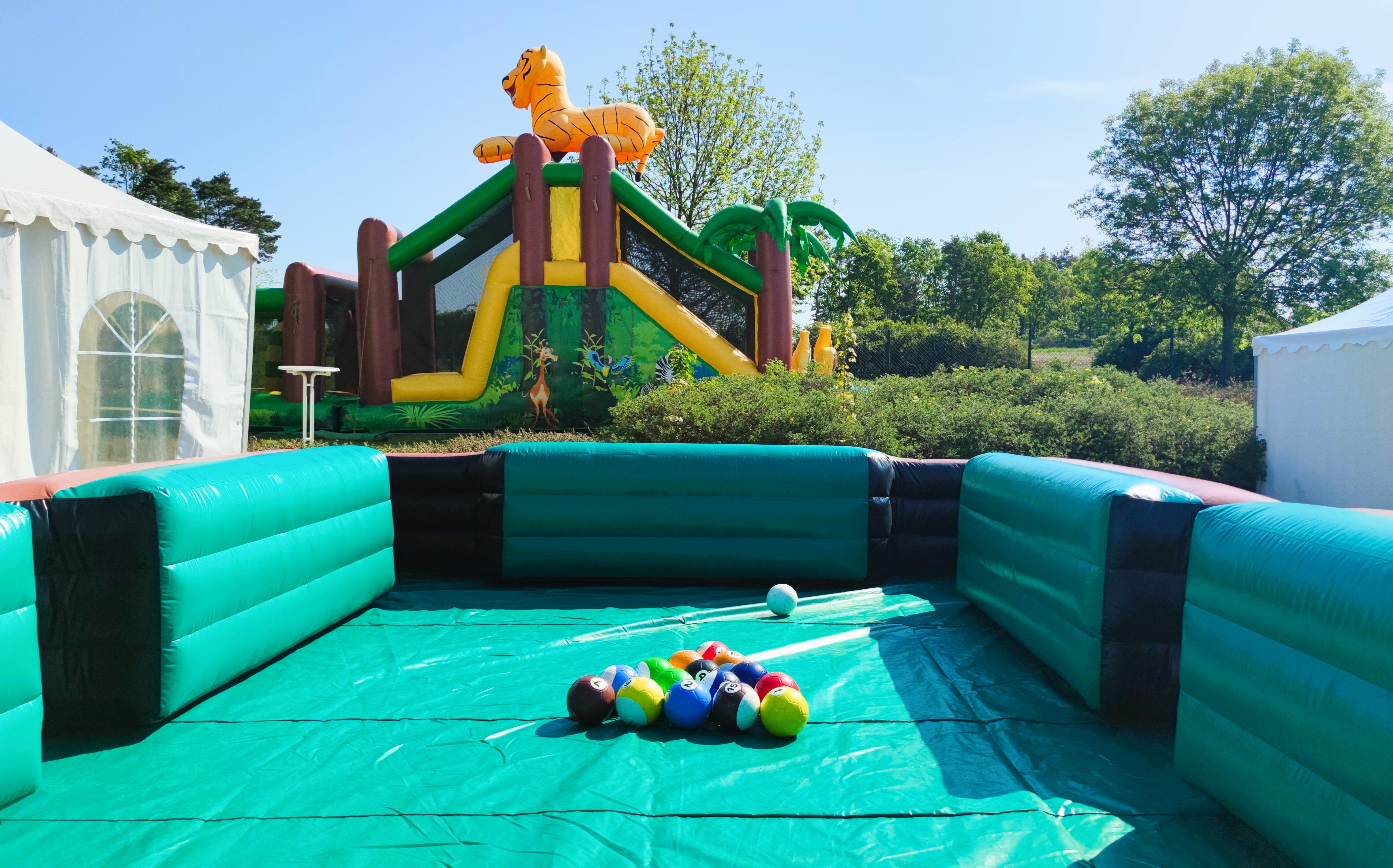 Fußball-Billard mieten – XXL-Billardfeld 9x5 m mit 15 Bällen für Firmen- & Teamevent – 2