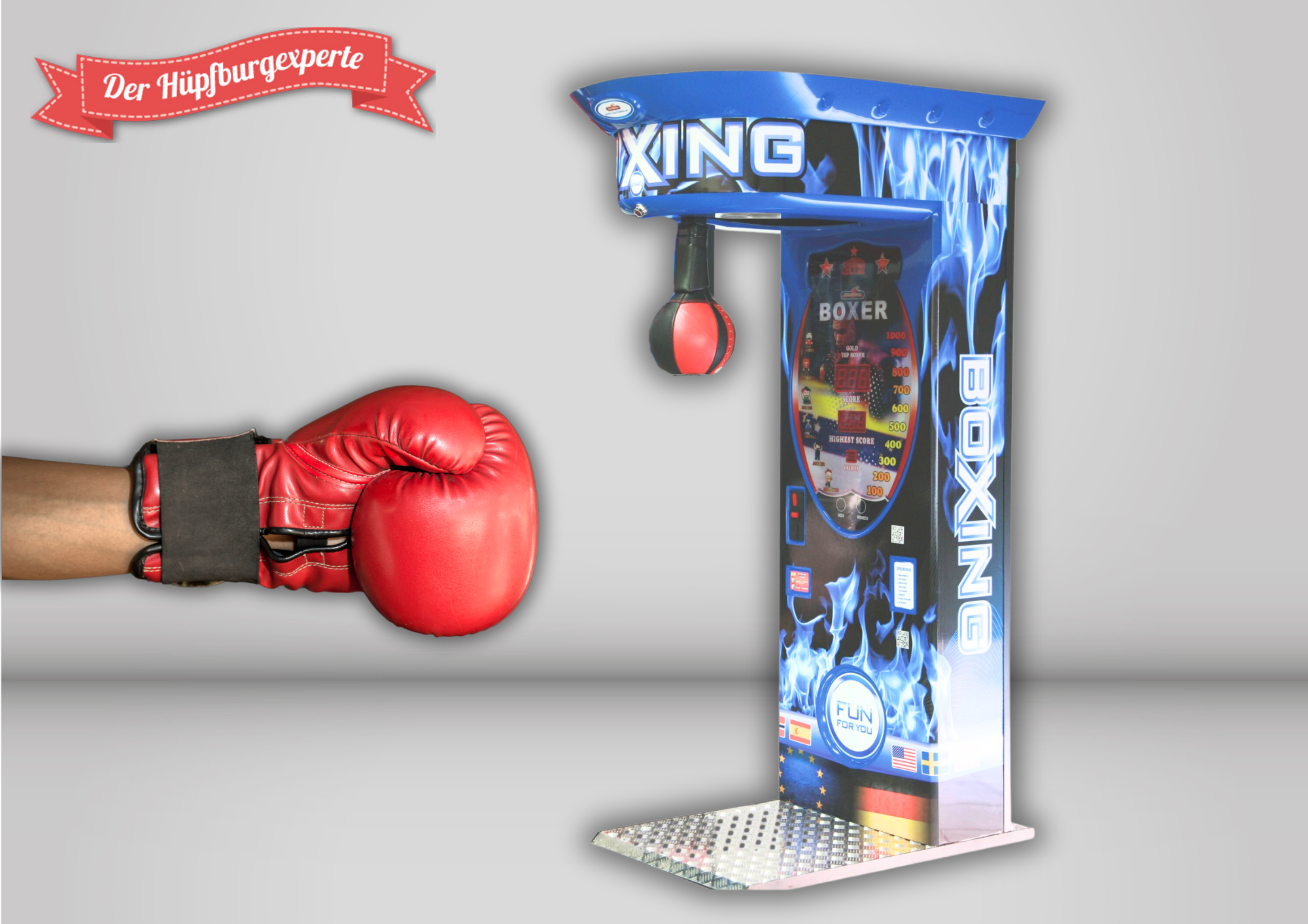 Boxautomat mieten – Boxspielautomat & Schlagkraftmesser mit Highscore für Events