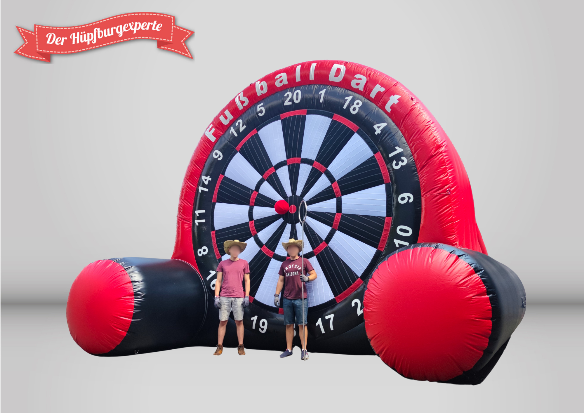XXL-Fußballdart mieten – Soccer Dart, 5 m hohe Dartscheibe mit Klettbällen – 2