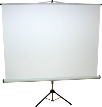 Leinwand mieten – weiße Projektionsleinwand 200 x 200 cm, höhenverstellbar