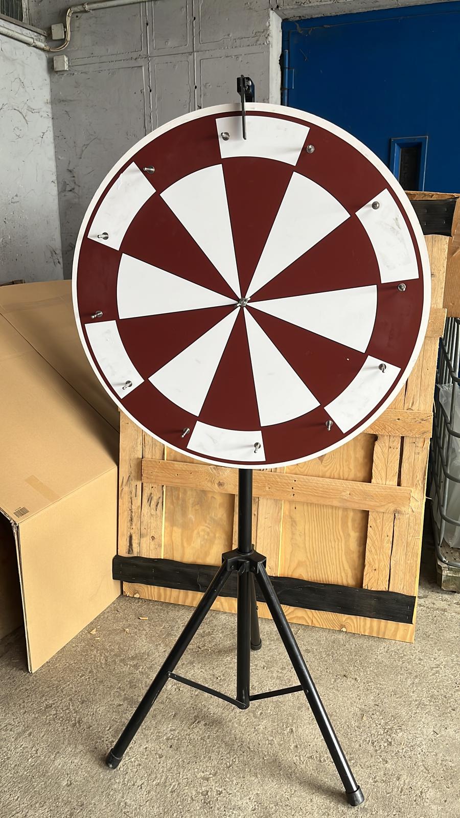 Glücksrad mieten – 80 cm Durchmesser, wetterfest mit Edelstahl-Stoppern – 2