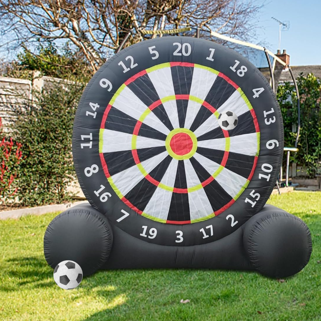 Fußball-Dartscheibe mieten – aufblasbar ca. 3 m inkl. 8 Bälle & Gebläse – 2