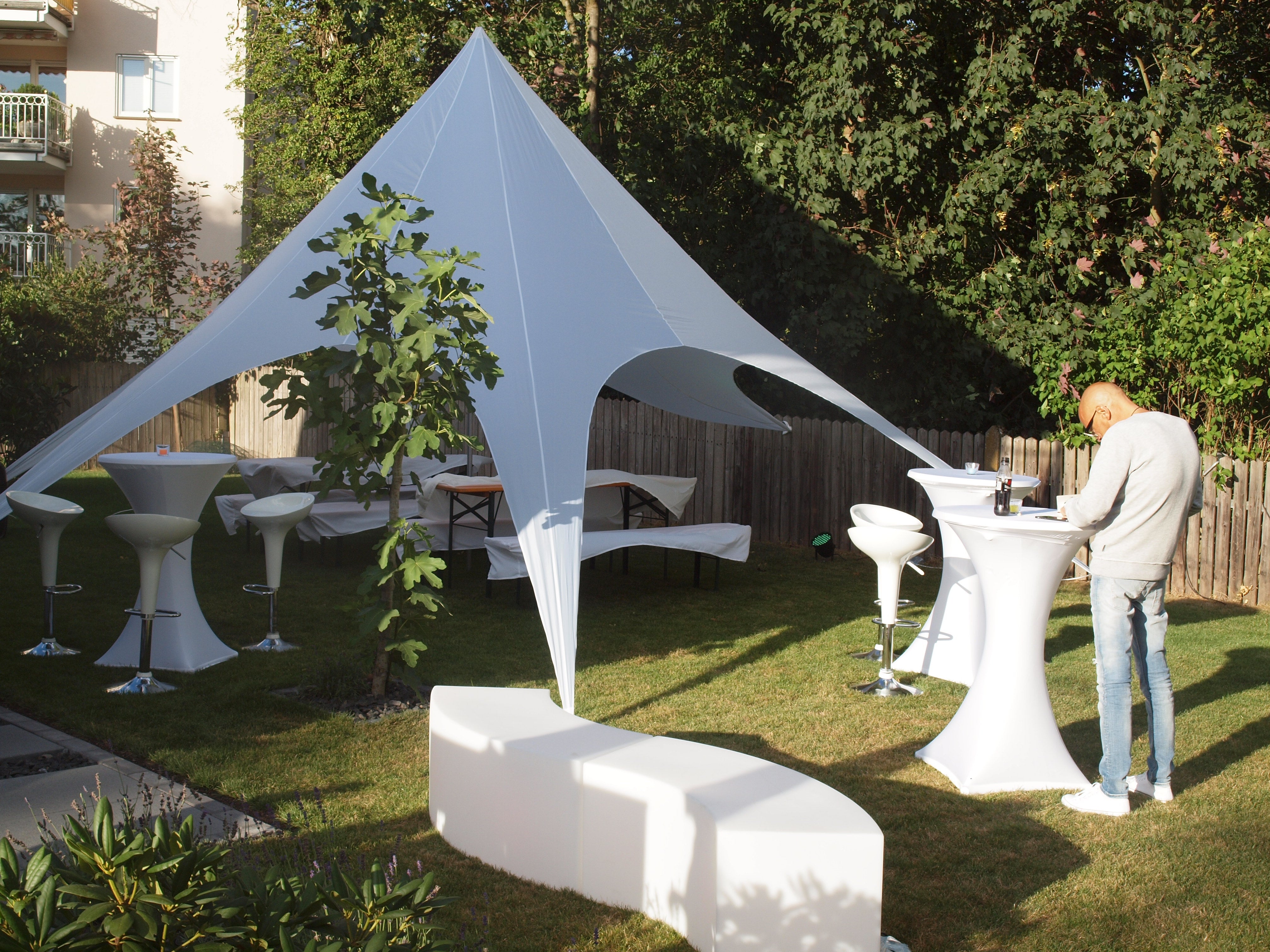 Sternenzelt mieten – Eventzelt 10 x 10 m, weiß – 2