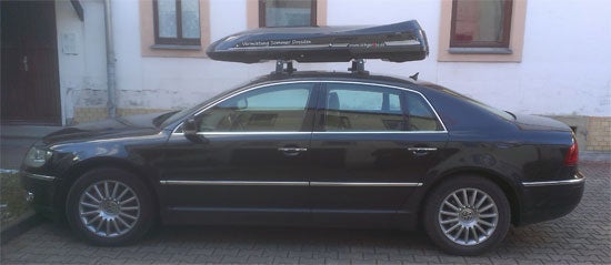Dachbox 600 Liter mieten – Premium Fiberglas-Dachbox für Kleinwagen, kautionsfrei – 4