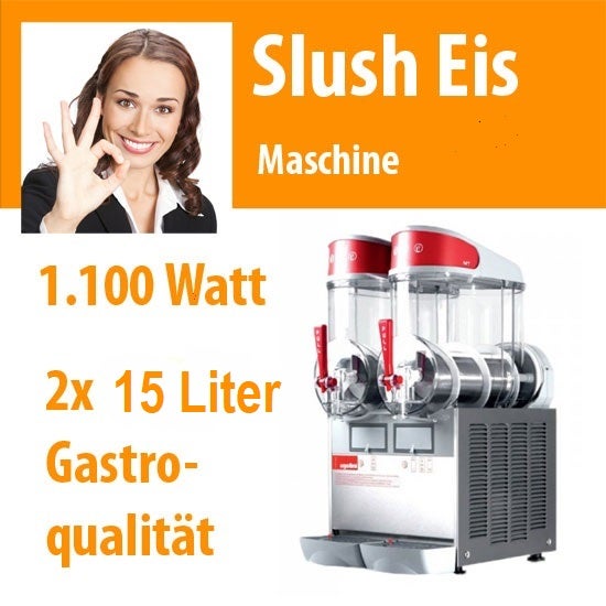 Slush-Eis-Maschine mieten – 2 x 15 Liter Profigerät mit 1.100 Watt