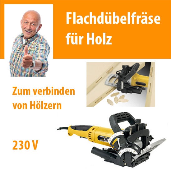 Flachdübelfräse mieten – Nutfräse & Schlitzfräse 900 W für Holzverbindungen