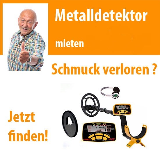Metalldetektor mieten – Garrett ACE 250 mit Diskriminator & PinPointing