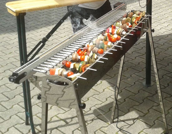 Schaschlik-Grill mieten – 40 Spieße drehen vollautomatisch – 2