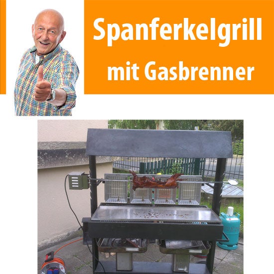 Spanferkelgrill mieten – Gas oder Holz, auch für Lamm, Haxen & Hähnchen