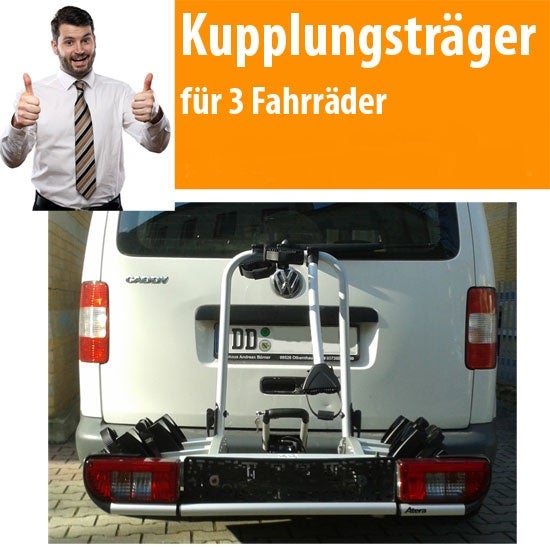 Fahrradträger Atera DL 3 mieten – Premium AHK-Heckträger für 3 Fahrräder bis 45 kg