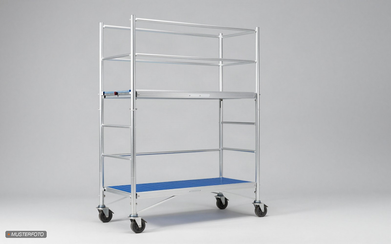 Schmales Aluminium-Rollgerüst, freistehend, mit Safe-Quick Guardrail, 9,2 m hoch mieten