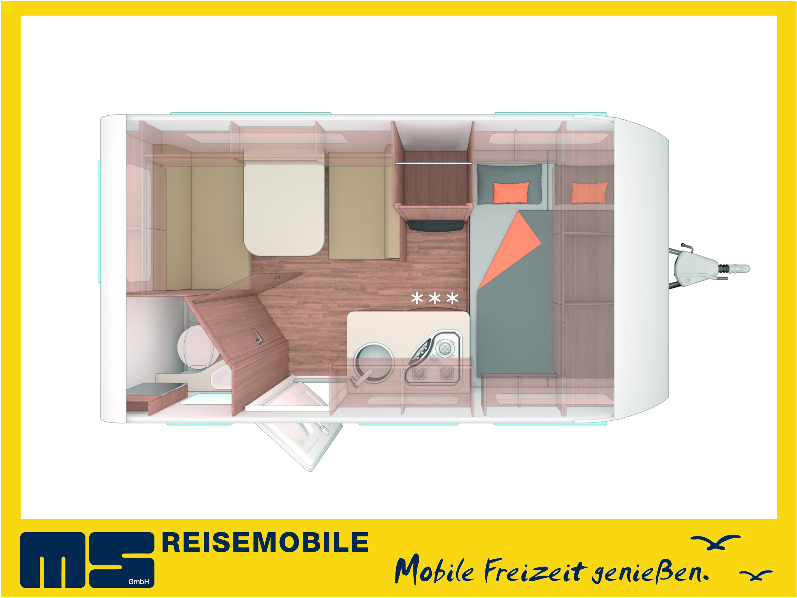 Wohnwagen mieten - Weinsberg CaraOne 390 QD, Modell 2026 – 2
