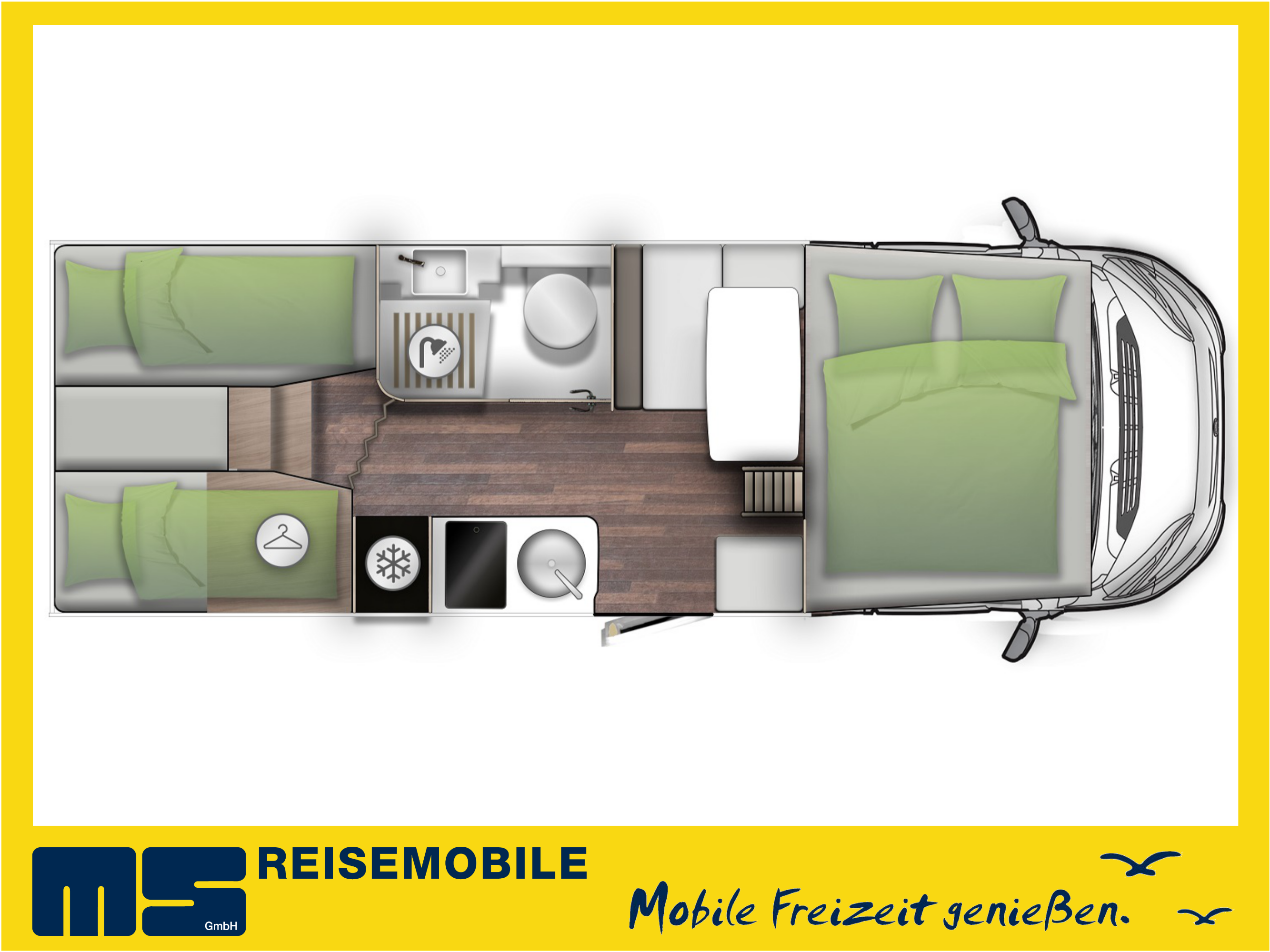 Wohnmobil mieten - Forster T 699 EB mit Einzelbetten, Modell 2026 – 2