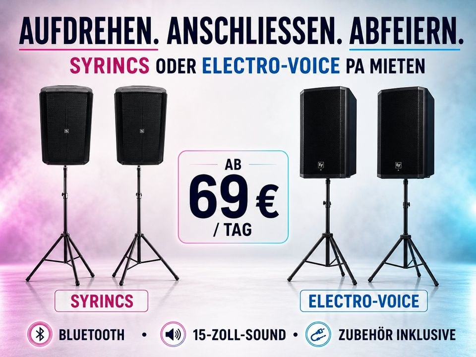 Musikanlage mieten – Syrincs & Electro-Voice PA in Hamm