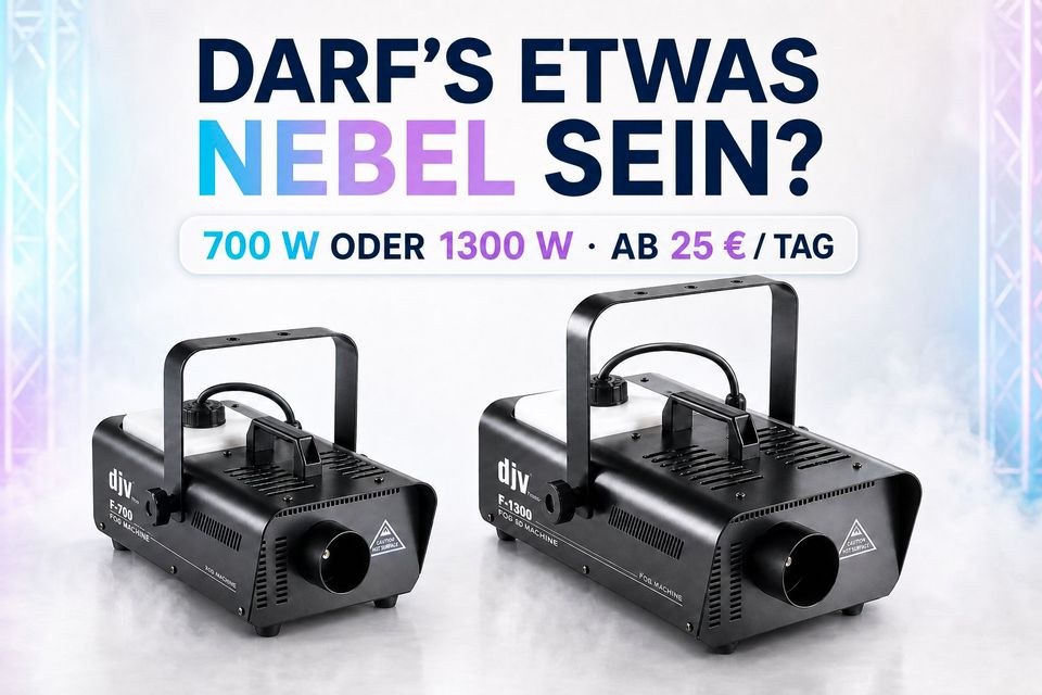Nebelmaschine 700/1300 W mieten inkl. Fluid – Hamm