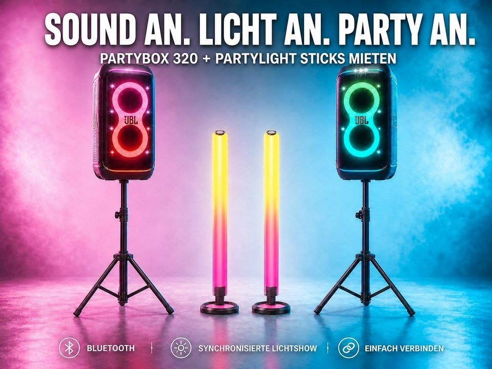 JBL PartyBox 320 mieten – einzeln oder als Duo-Set in Hamm