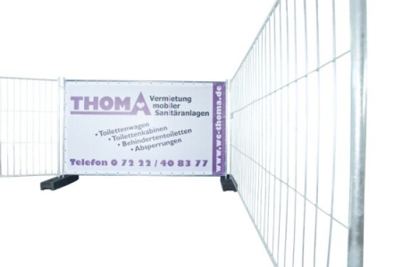 Bauzaun / Absperrung mieten bei WC Thoma