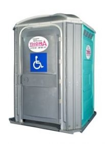 Rollstuhlgerechte Toilettenkabine (Behinderten-WC) mieten bei WC Thoma
