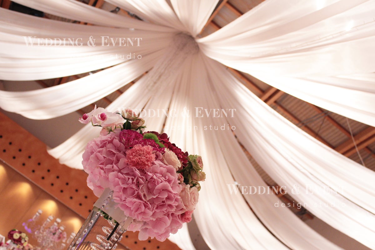 Baldachin Dekohimmel mieten mit LED-Beleuchtung - Hochzeit Deckendekoration Verleih – 3