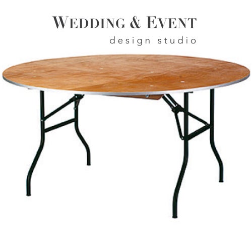 Banketttisch rund Ø 183 cm mieten - für Hochzeit & Event, bis 12 Personen – 2