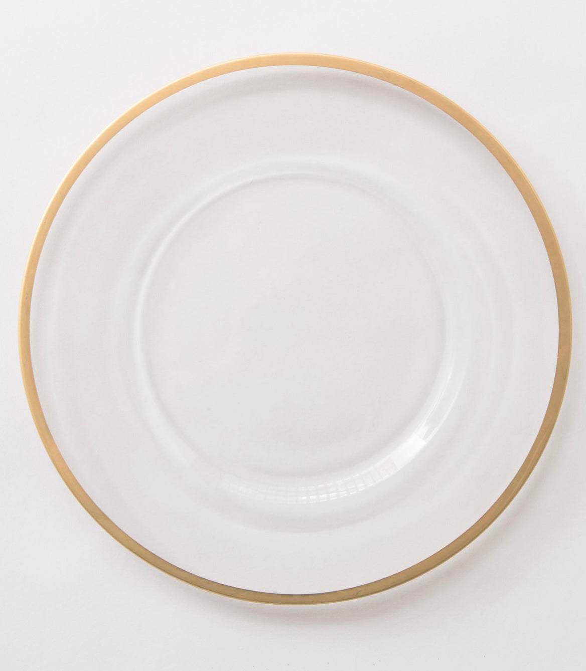Glas-Platzteller LONDON mieten - gold, roségold, silber, weiß, schwarz - Ø 33 cm mit Goldrand – 2