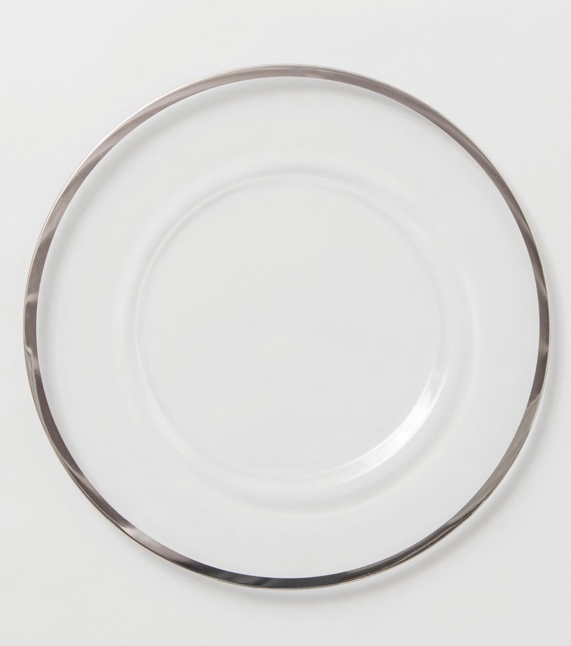 Glas-Platzteller LONDON mieten - gold, roségold, silber, weiß, schwarz - Ø 33 cm mit Goldrand – 3
