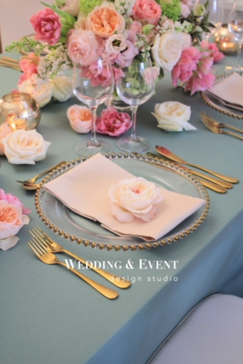 Goldenes Besteck mieten - Hochzeit & Event Tafeldekoration, rostfreier Stahl – 4