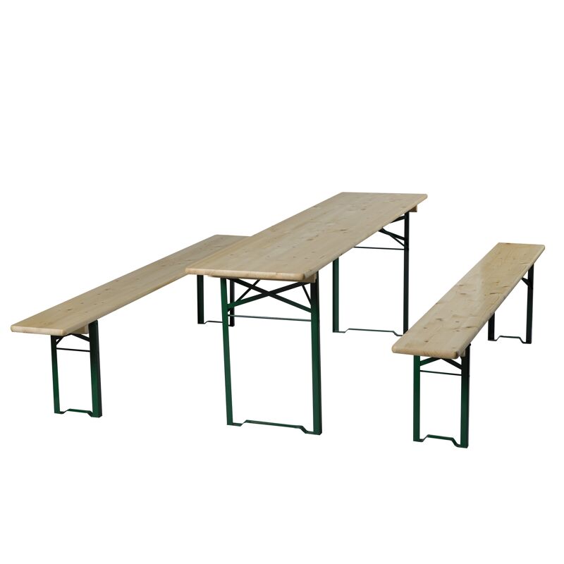 Bierzeltgarnitur mieten – Festzeltgarnitur, Tisch 220 cm für 8–10 Personen