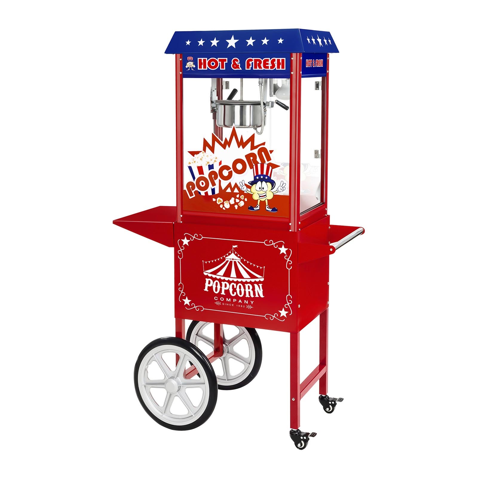 Popcornmaschine  - inkl. Wagen - USA-Design